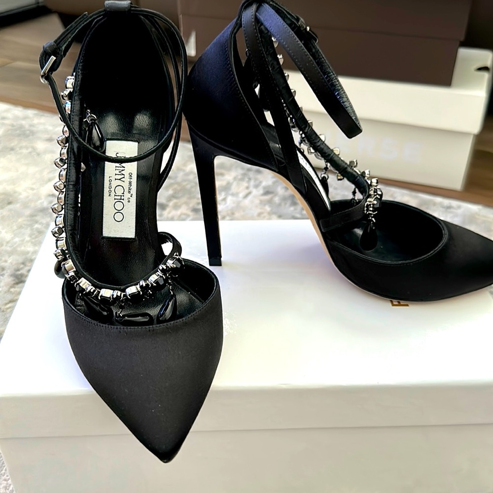 Jimmy Choo black pointed toe heels